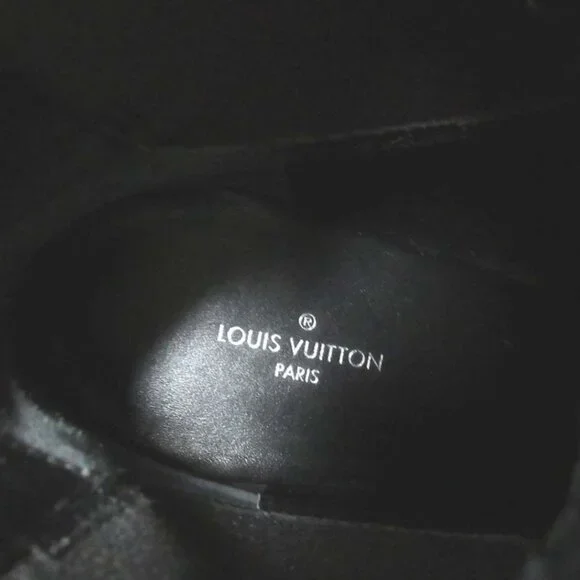 Louis Vuitton LV Monogram Heeled Ankle Chunky Combat Boots Booties 36 / 6 - Picture 7 of 9